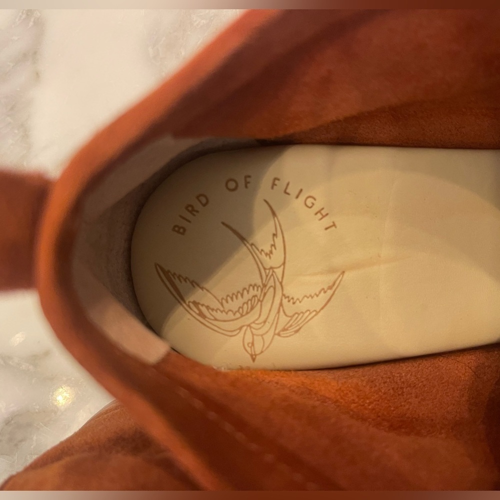 Bird of Flight Riley Ankle Shoes Women's Size 9 Rust Suede Leather Moccasin - Picture 3 of 7